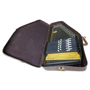 Vintage 1960s Oscar Schmidt Autoharp 15 Chord 36 String w/Case - NICE